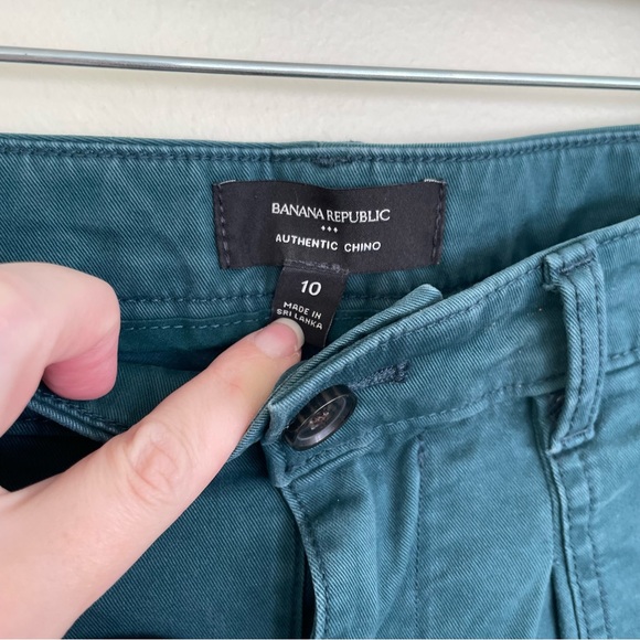 Banana Republic Factory Authentic Chino Barrel Pant Deep Sea Teal Size 10 - Picture 9 of 11